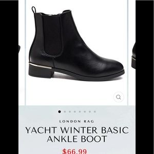 London Rag Yacht Chelsea Boot, Brand New, Size (8) Black